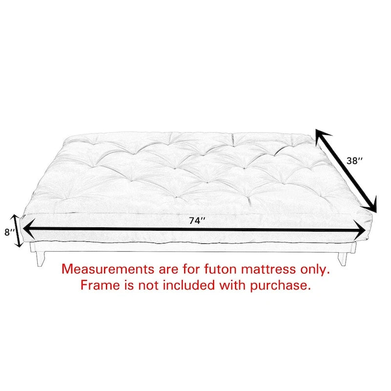 Matelas de futon double ivoire