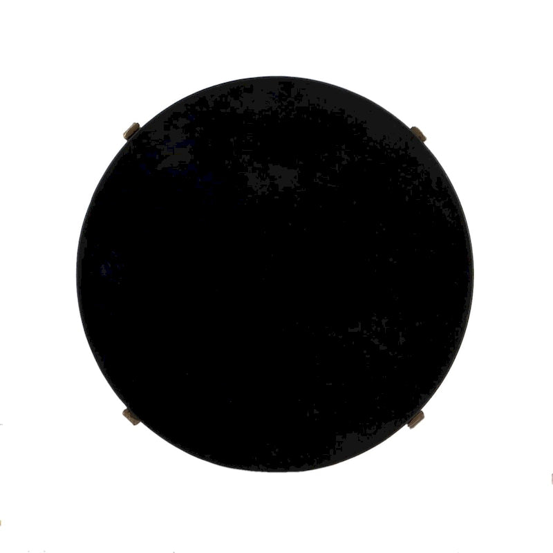 Stolik boczny Nigella z granitowym blatem i nogami krzyżowymi