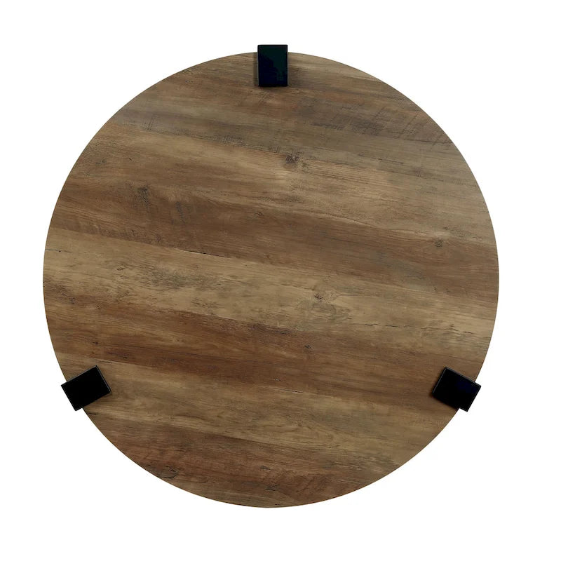 Ensemble de 3 tables basses et tables d'appoint rondes en acier de 41 pouces Moril Transitional par Furniture of America