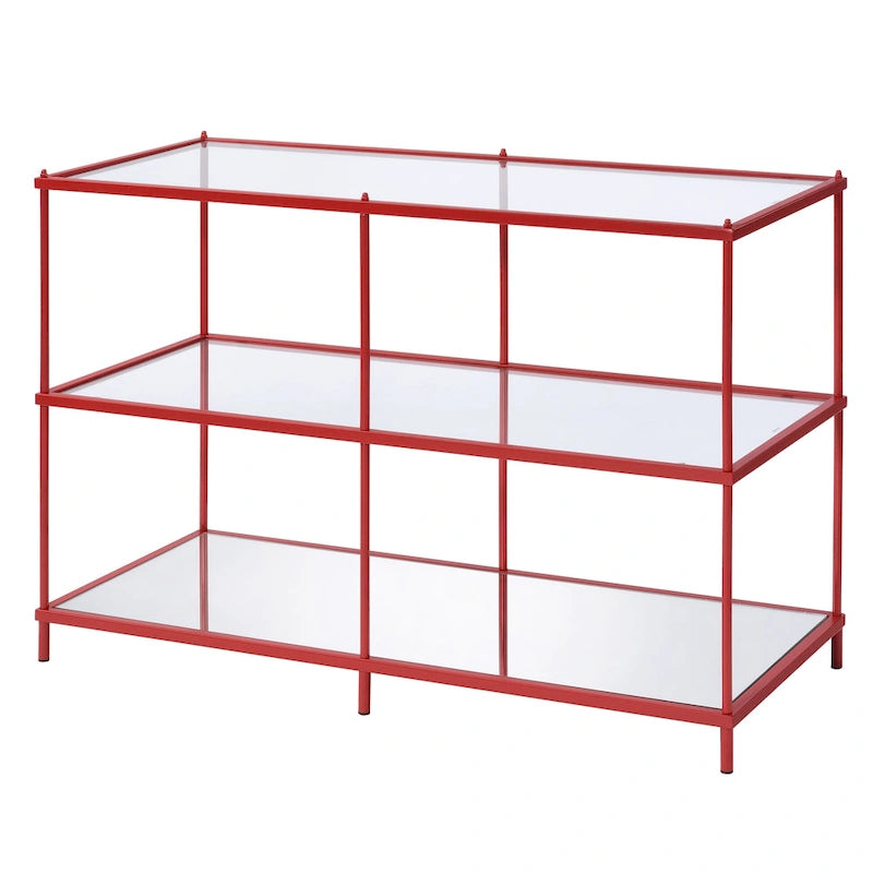 Table console à 2 étagères en verre Scoles Contemporary de 42 pouces par Furniture of America