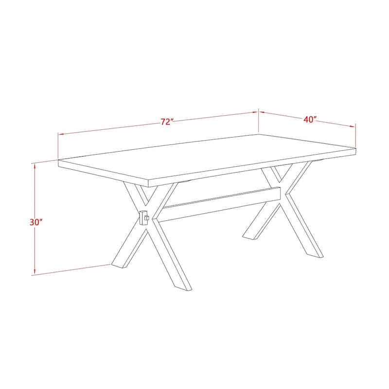 Ensemble de salle à manger East West Furniture – une table de salle à manger et des chaises Parson en cuir PU noir, brossé de fil noir. (Options de pièces)