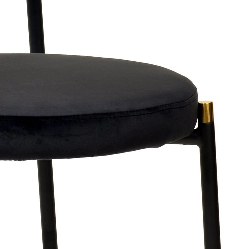 Lot de 4 chaises de salle à manger modernes Euston avec dossier en osier et assise en velours rembourré pour la maison, le bureau, le salon et la cuisine