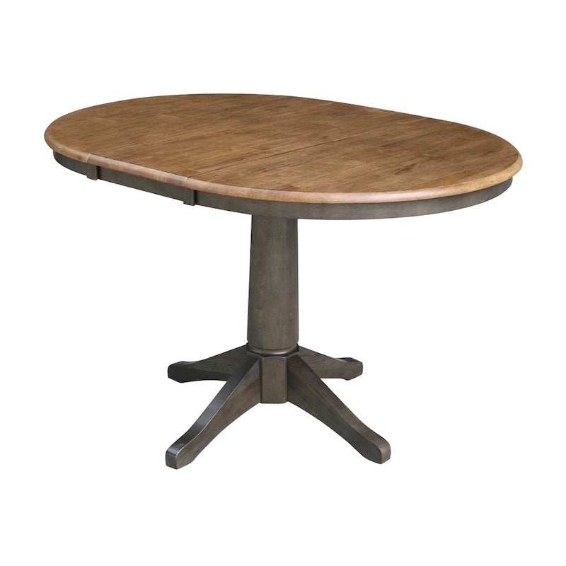 Table à manger ronde extensible 36 po avec 4 chaises Madrid