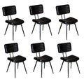 Chaises de salle à manger Willacy rembourrées capitonnées (lot de 6)