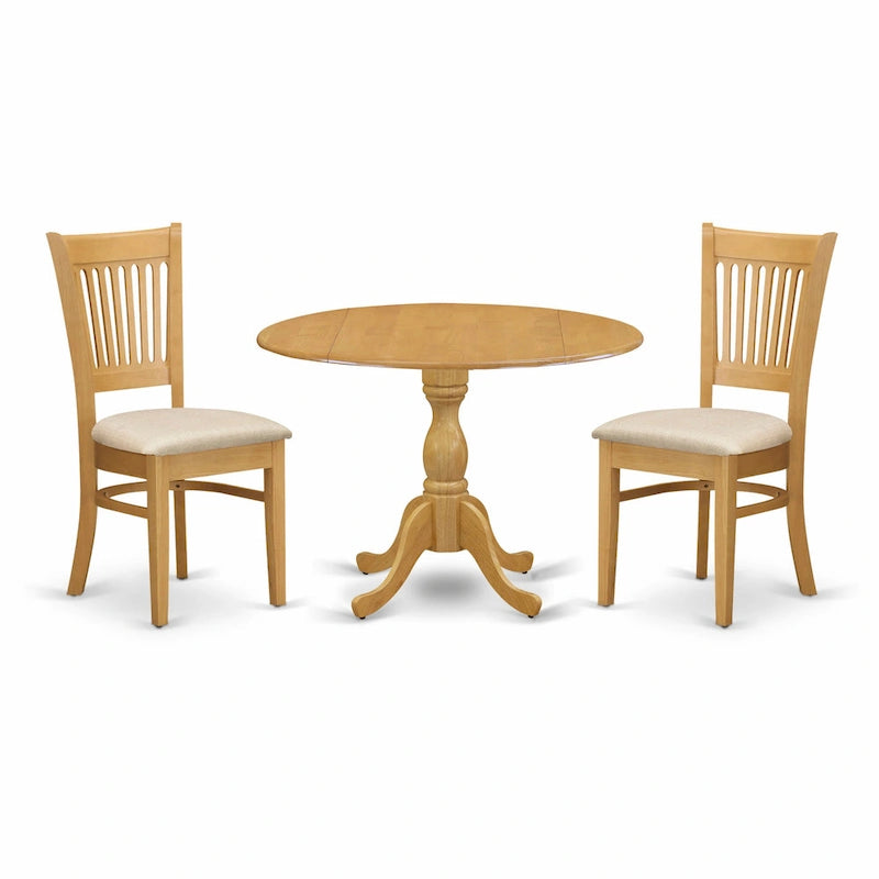 Ensemble de salle à manger East West Furniture, composé d'une table de salle à manger ronde avec abattants et de chaises de salle à manger (nombre de pièces et options de sièges)
