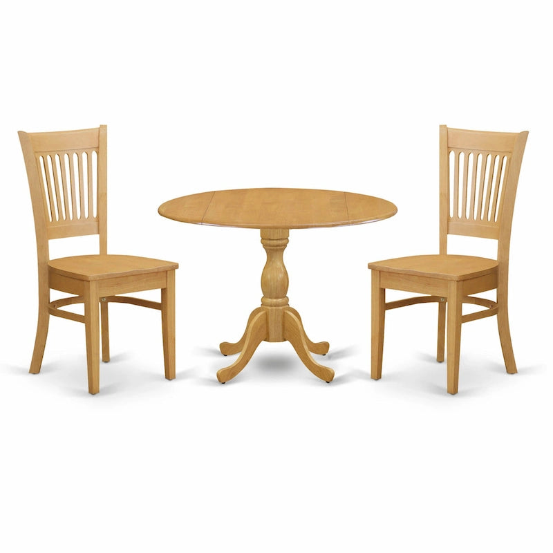 Ensemble de salle à manger East West Furniture, composé d'une table de salle à manger ronde avec abattants et de chaises de salle à manger (nombre de pièces et options de sièges)