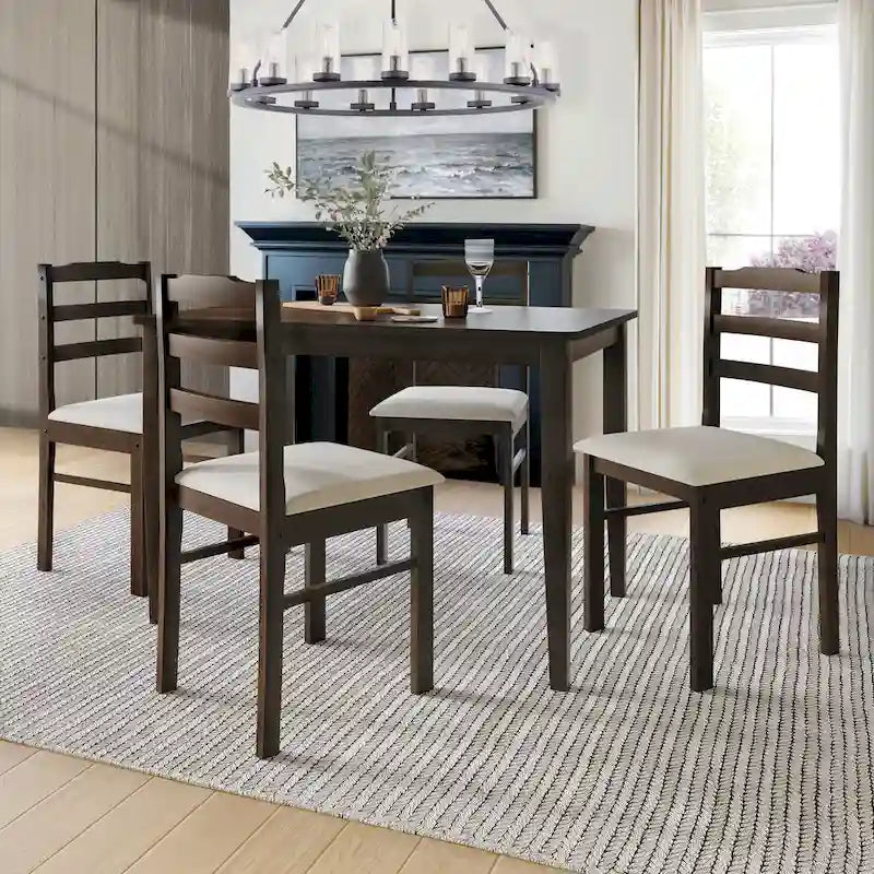 CraftPorch Klasyczny Elegancki 5-elementowy zestaw jadalniany