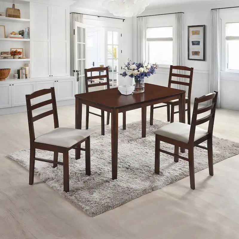 CraftPorch Klasyczny Elegancki 5-elementowy zestaw jadalniany