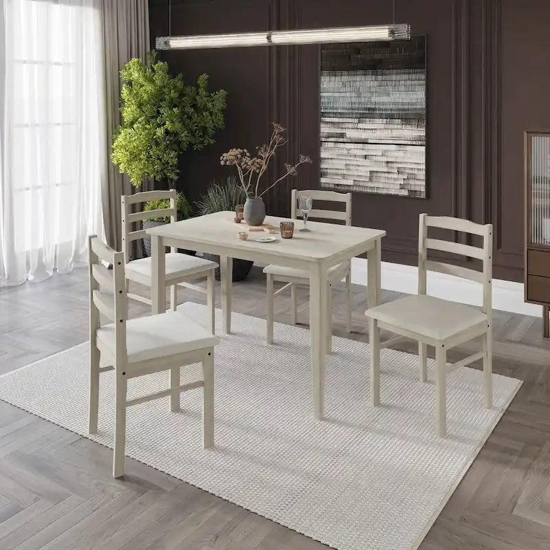 CraftPorch Klasyczny Elegancki 5-elementowy zestaw jadalniany