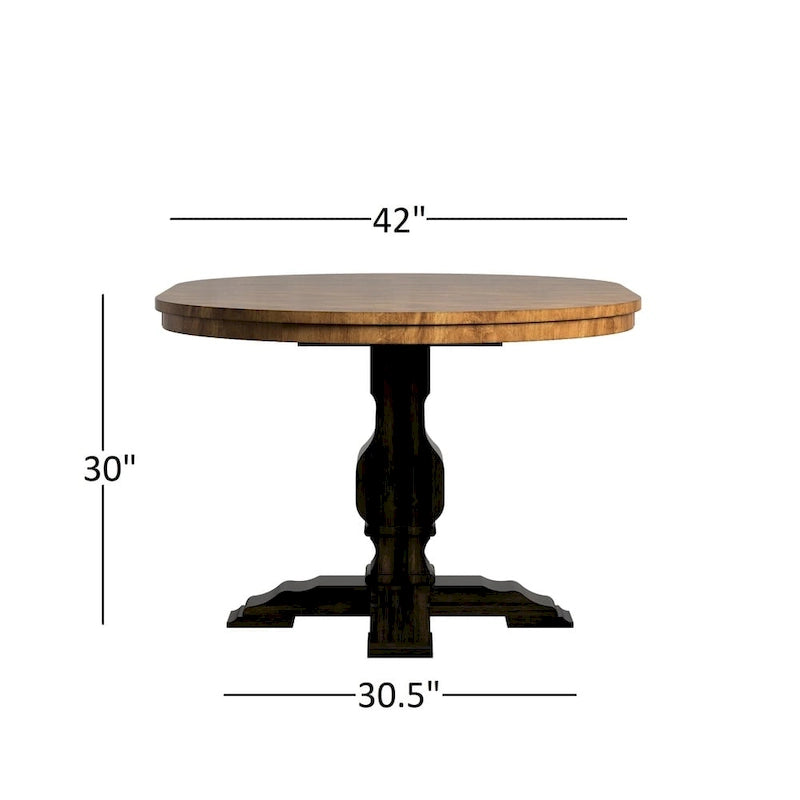 Ensemble salle à manger 5 pièces en bois de style classique iNSPIRE Q, avec table ovale extensible Eleanor Black et chaises à dossier à barreaux