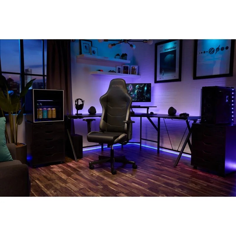 FOTEL GAMINGOWY RESPAWN 110 Ergonomiczny – wysokiej jakości fotel biurowy do komputera w stylu wyścigowym
