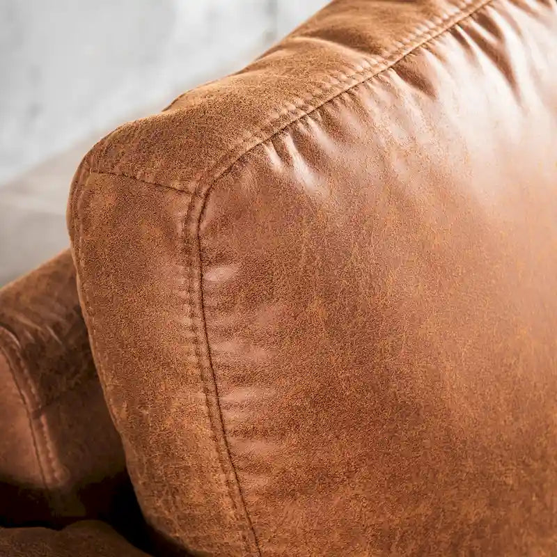OVIOS Sofa szezlong dwustronny z zamszu w stylu połowy wieku z metalowymi nóżkami