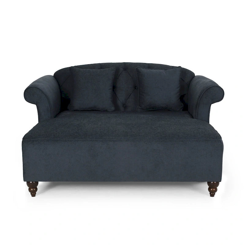Double méridienne capitonnée contemporaine Freas avec oreillers décoratifs par Christopher Knight Home - 63.00 L x 58.50 l x 34.50 H