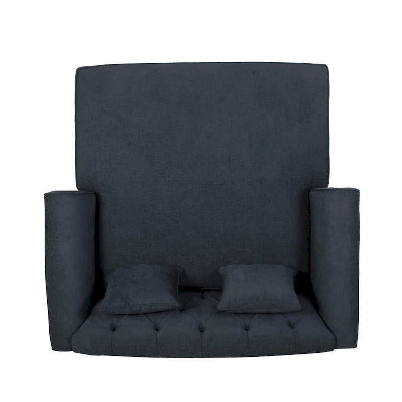 Double méridienne capitonnée contemporaine Freas avec oreillers décoratifs par Christopher Knight Home - 63.00 L x 58.50 l x 34.50 H