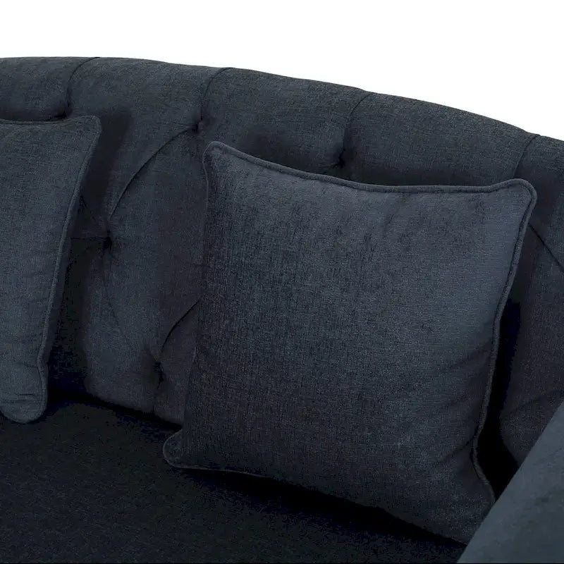 Double méridienne capitonnée contemporaine Freas avec oreillers décoratifs par Christopher Knight Home - 63.00 L x 58.50 l x 34.50 H