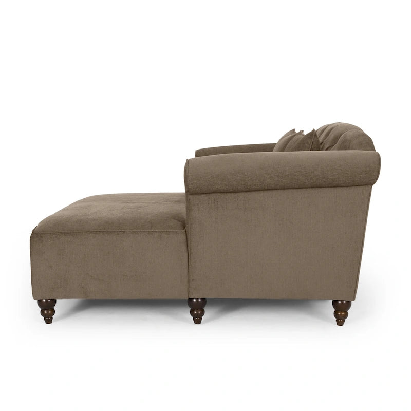 Double méridienne capitonnée contemporaine Freas avec oreillers décoratifs par Christopher Knight Home - 63.00 L x 58.50 l x 34.50 H