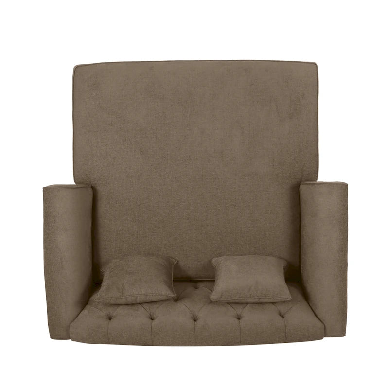Double méridienne capitonnée contemporaine Freas avec oreillers décoratifs par Christopher Knight Home - 63.00 L x 58.50 l x 34.50 H