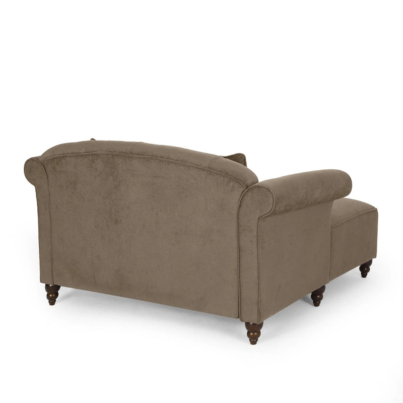 Double méridienne capitonnée contemporaine Freas avec oreillers décoratifs par Christopher Knight Home - 63.00 L x 58.50 l x 34.50 H
