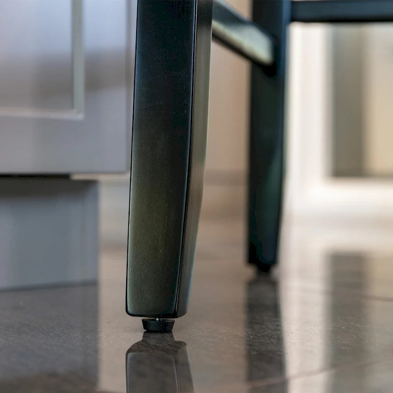 Tabourets de bar en velours à oreilles capitonnés, lot de 2