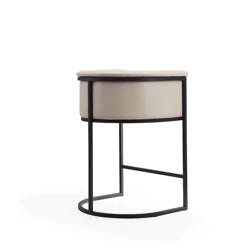 Tabouret de bar Manhattan Comfort Cosmopolitan en métal noir, hauteur comptoir, 33,8 po (ensemble de 2)