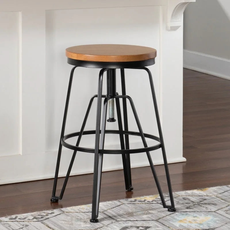 Regulowany taboret Aimes Wood and Metal, 25-29 cali