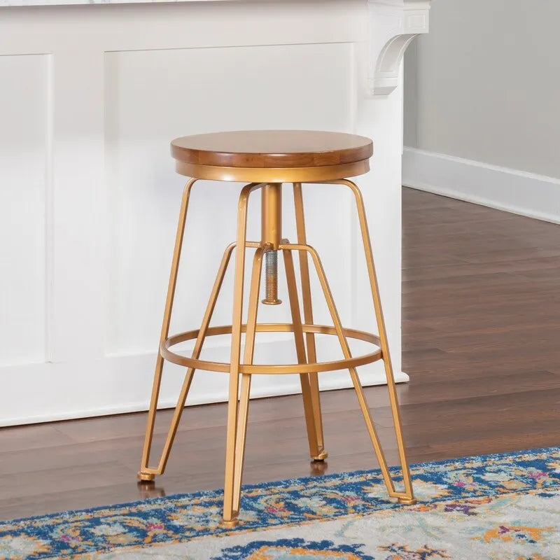 Regulowany taboret Aimes Wood and Metal, 25-29 cali