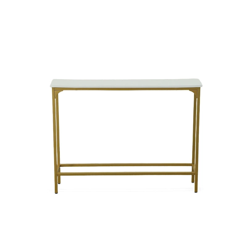Console mince Carolina Living - blanc/doré
