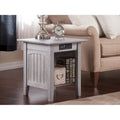 Table d'appoint AFI Nantucket avec chargeur intégré couleur bois flotté