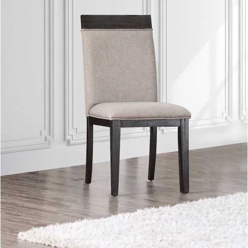 Strick & Bolton Edmonia Espresso Upholstered Side Chairs (Set of 2)