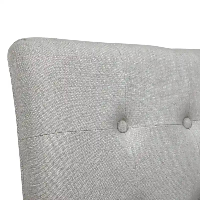 Szare krzesła barowe tapicerowane pikowane Tia (zestaw 2) marki Furniture of America
