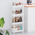 HANAMYA 4-Shelf Plastic Rolling Storage Cart