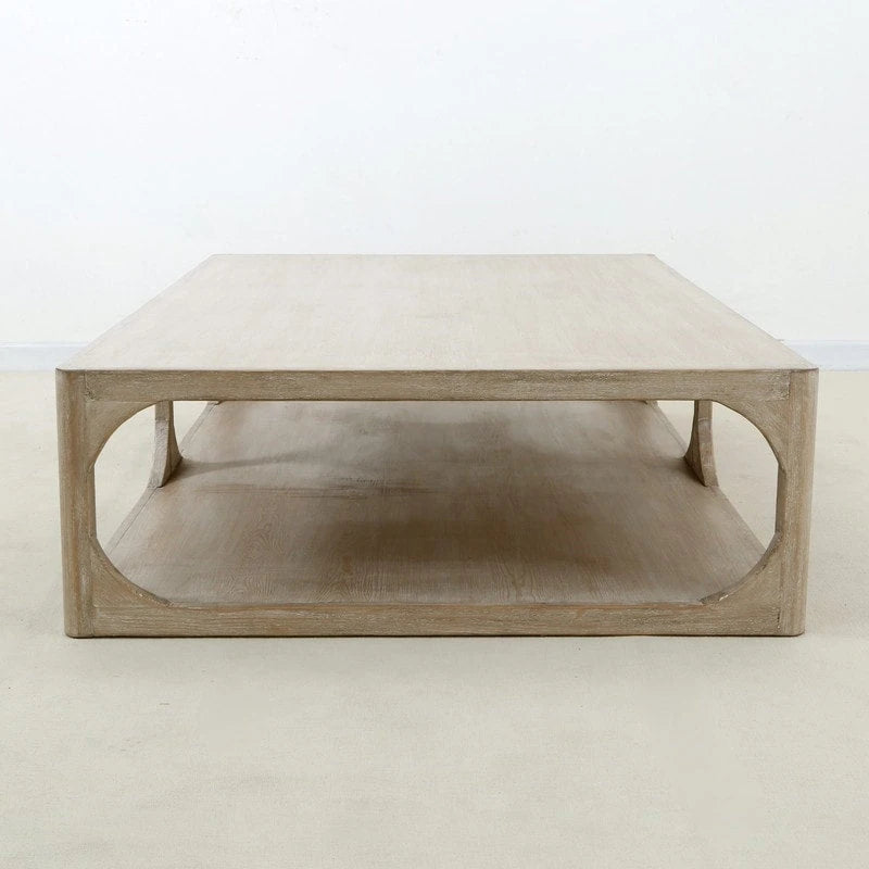 Artissance Stolik Kawowy z Odzyskanego Drewna Peking Ming, Duży, Długość 170 cm, Wykończenie Weathered White Wash