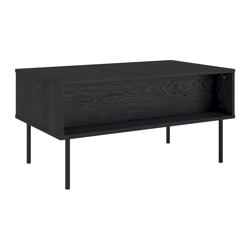 Table basse cannelée Alexander avec tiroir