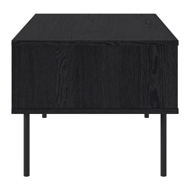 Table basse cannelée Alexander avec tiroir