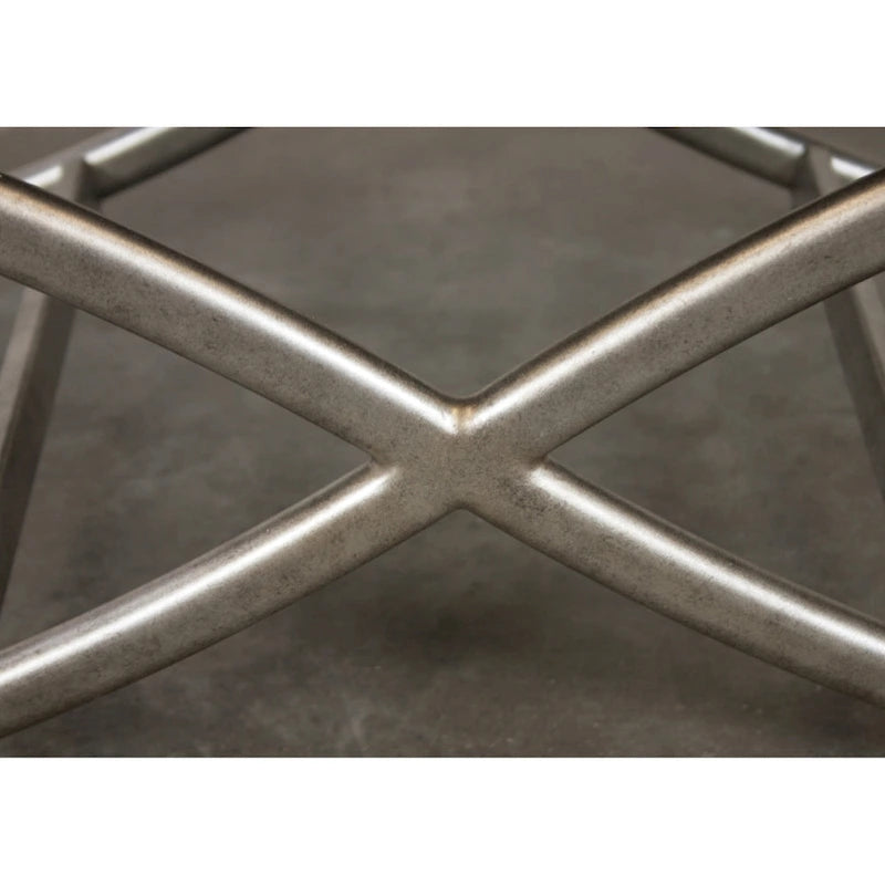 Banc rembourré Mantalia de Roundhill Furniture avec cadre en métal, couleur champagne