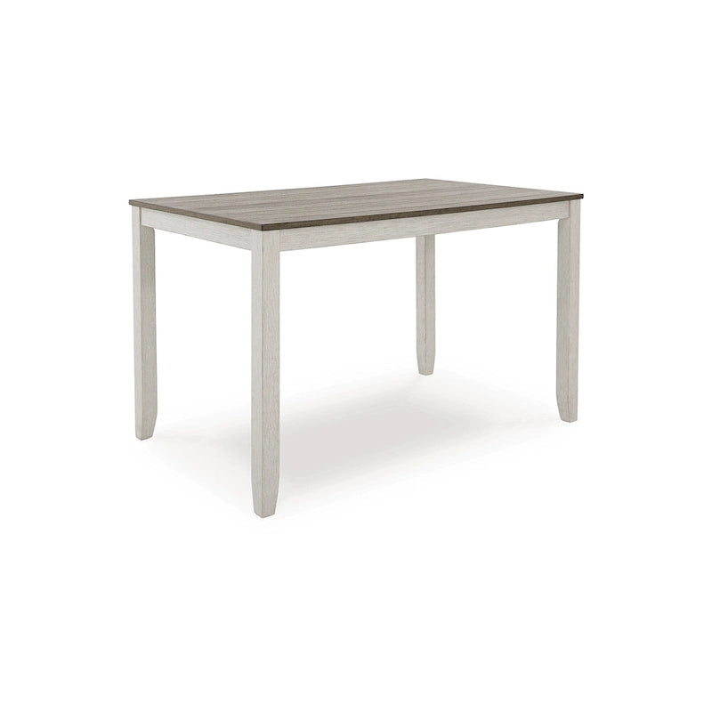 Table à manger et tabourets de bar à hauteur de comptoir Signature Design by Ashley Skempton blanc (lot de 7)