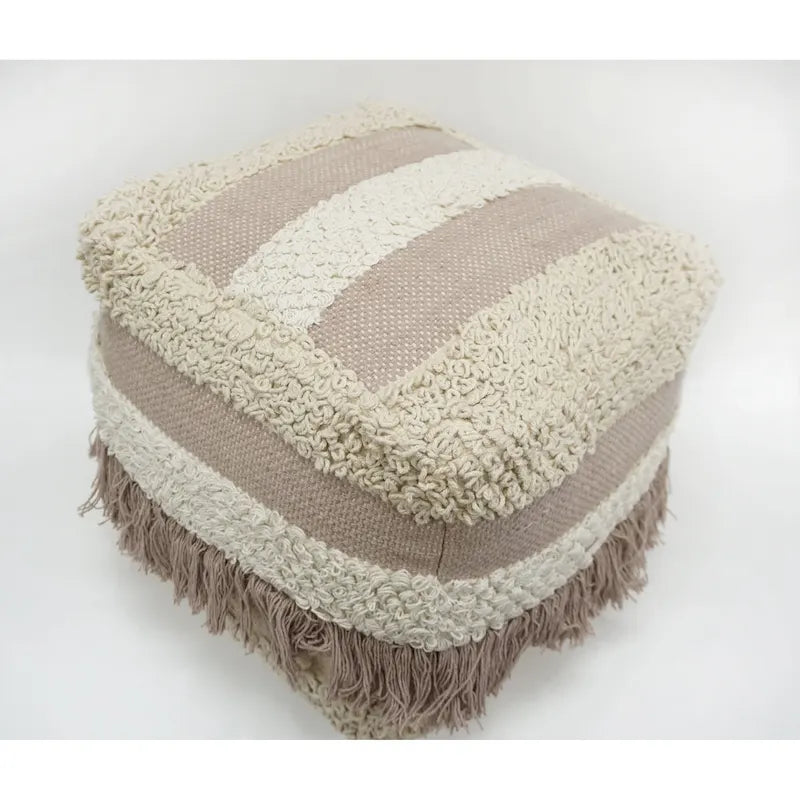 Home&Manor Wool Cotton Marko Pufa