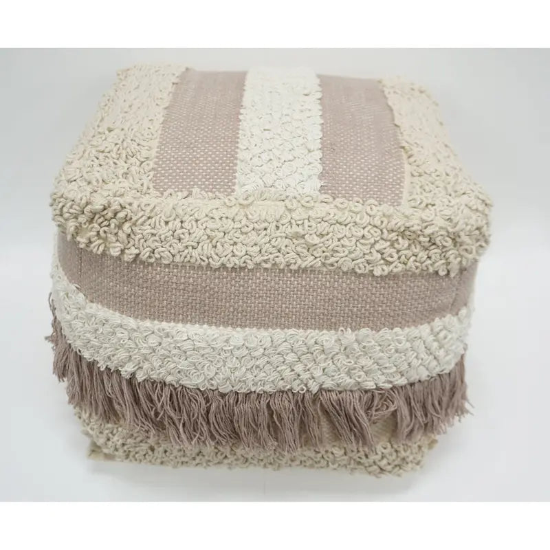 Home&Manor Wool Cotton Marko Pufa
