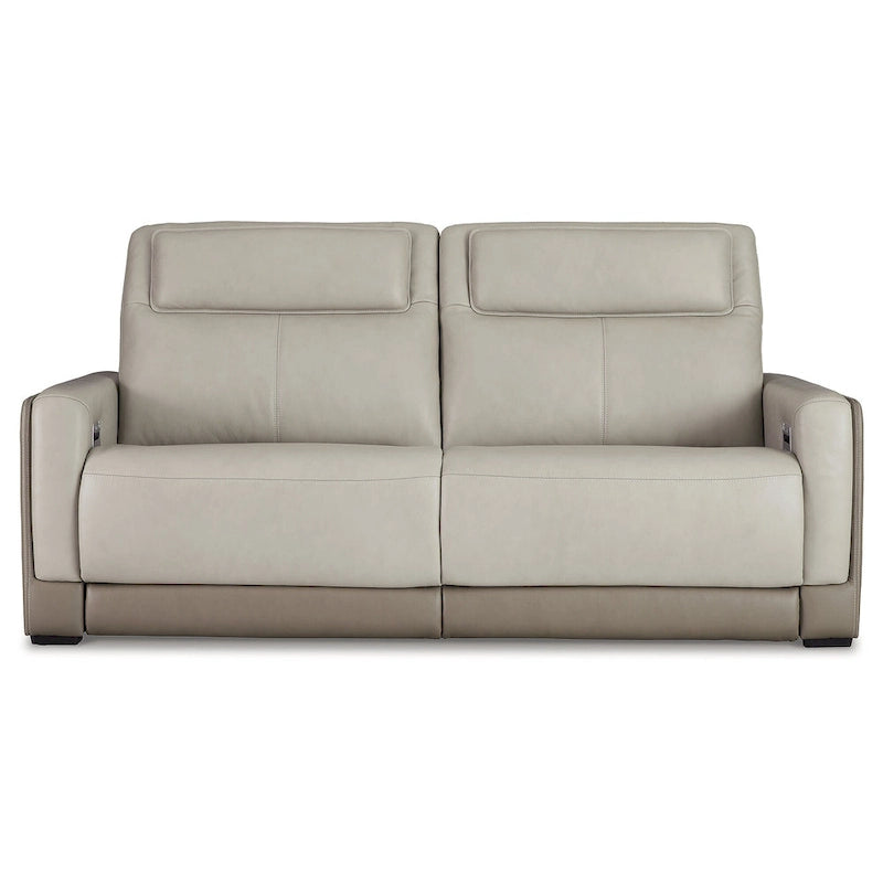 Canapé inclinable électrique 2 places Signature Design by Ashley Battleville Silver avec appuie-tête réglable - 85W x 40D x 43H
