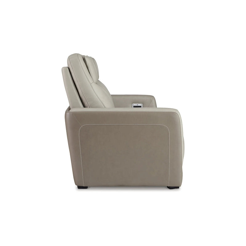 Canapé inclinable électrique 2 places Signature Design by Ashley Battleville Silver avec appuie-tête réglable - 85W x 40D x 43H