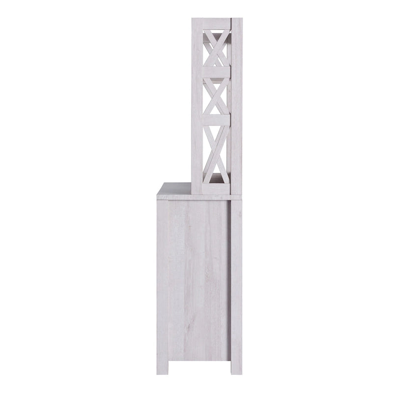 Meuble de cuisine pour micro-ondes multi-étagères en bois rustique Figg par Furniture of America