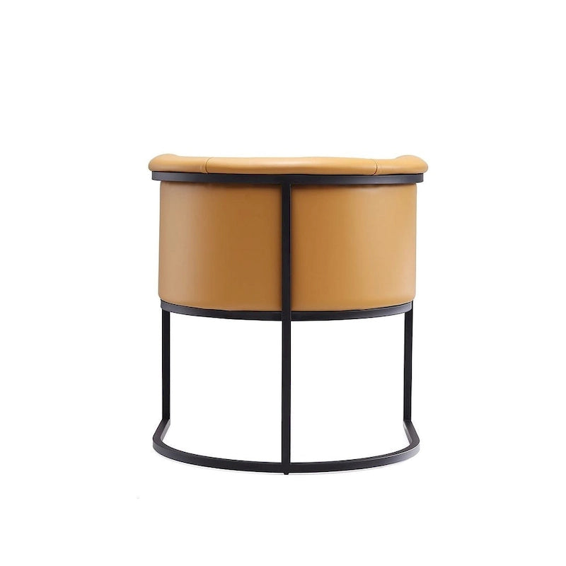 Krzesła do jadalni Bali Saddle, czarna sztuczna skóra (komplet 2 sztuki)