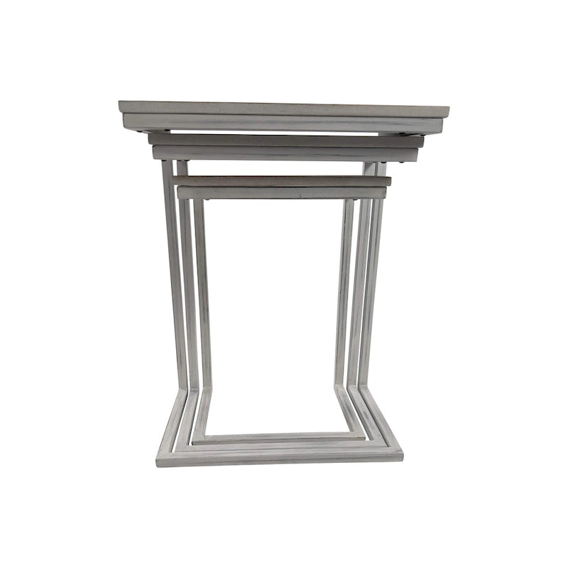 Tables gigognes Addison Carolina Living - Blanc délavé