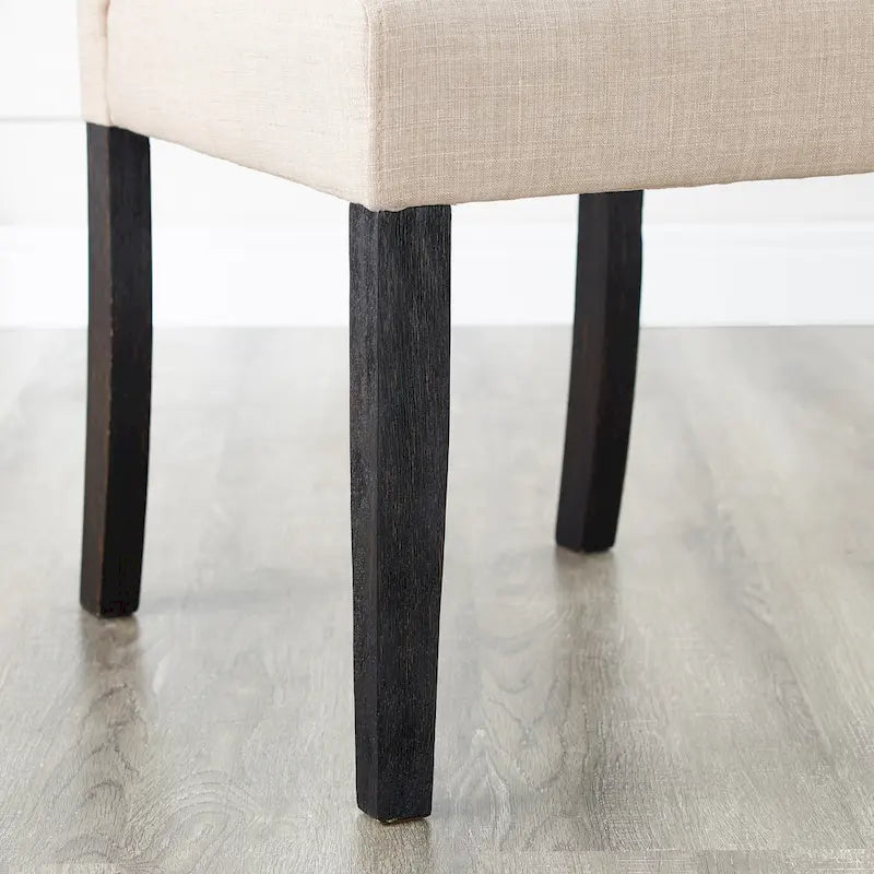 Ensemble de salle à manger Roundhill Furniture Leviton en bois style urbain, finition délavée foncée, pieds tournés : Table et 4 chaises