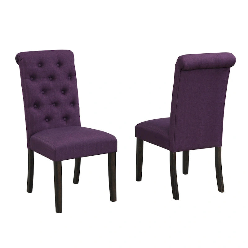 Ensemble de salle à manger Roundhill Furniture Leviton en bois style urbain, finition délavée foncée, pieds tournés : Table et 4 chaises