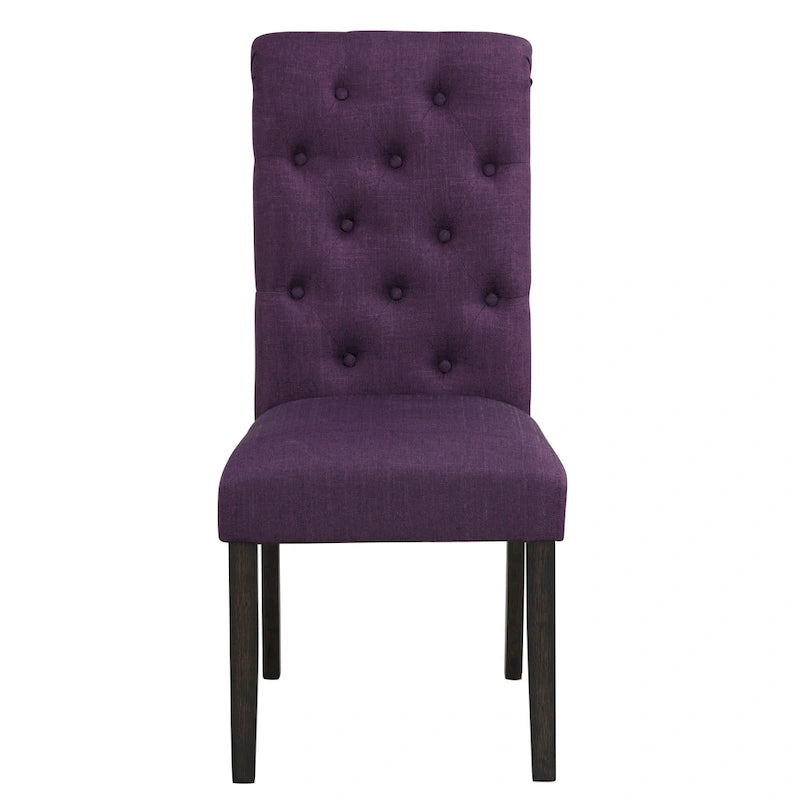 Ensemble de salle à manger Roundhill Furniture Leviton en bois style urbain, finition délavée foncée, pieds tournés : Table et 4 chaises