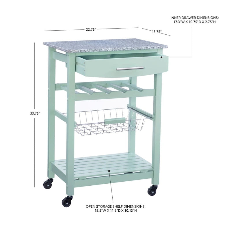 Desserte de cuisine mobile compacte Jake