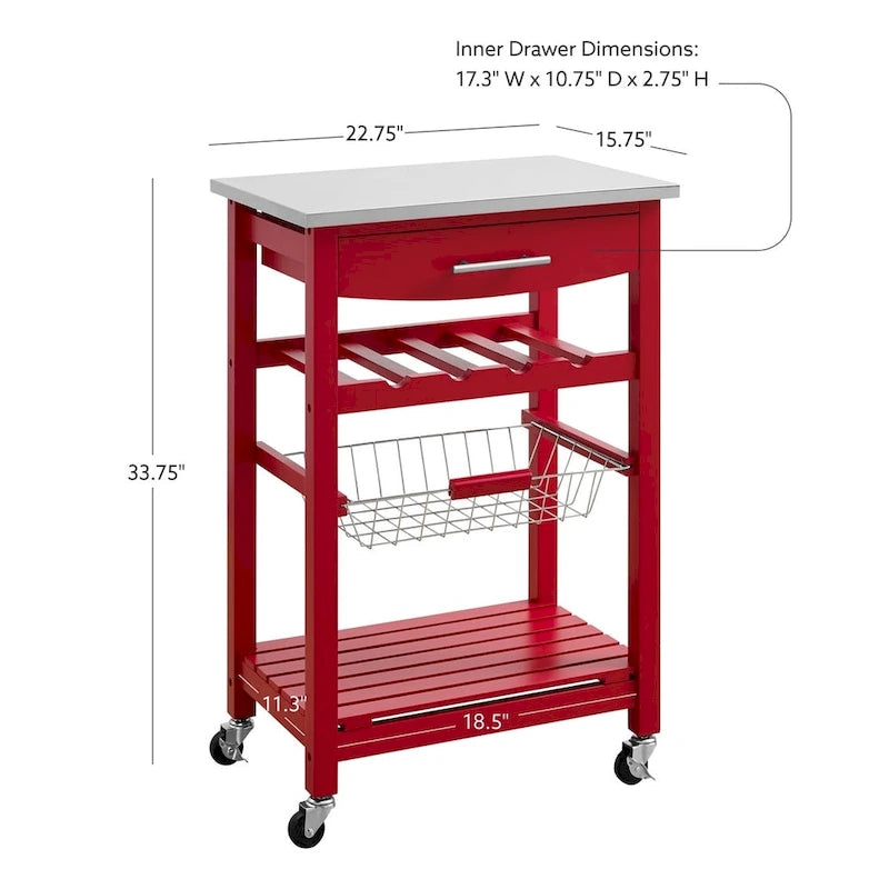 Desserte de cuisine mobile compacte Jake