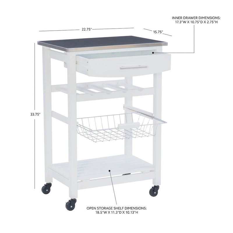 Desserte de cuisine mobile compacte Jake