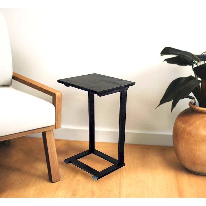 Table d'appoint en C en acacia massif Porch & Den Holly Hill